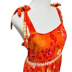 ZLEurope Maxi dress with cutout detail, red/orange, size medium